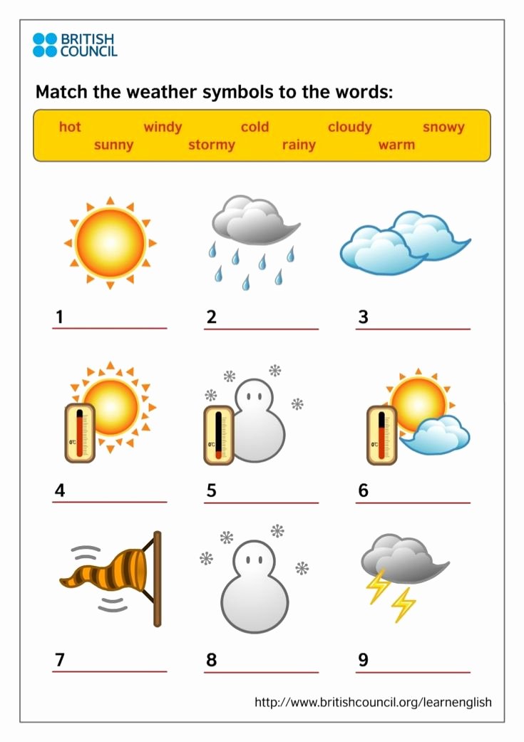 Weather Map Symbols Worksheet Fresh Kids Print Weather Symbols by Acquarisorse Via