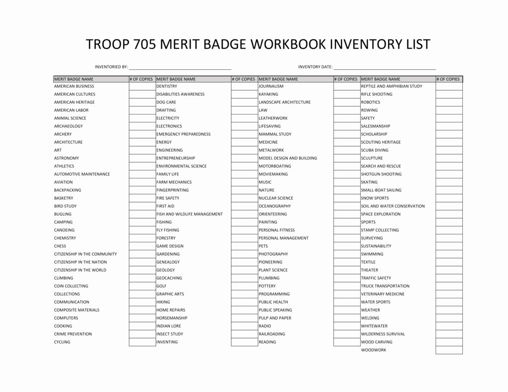 Weather Merit Badge Worksheet Best Of Modification Template Of Merit Badge Workbook Inventory