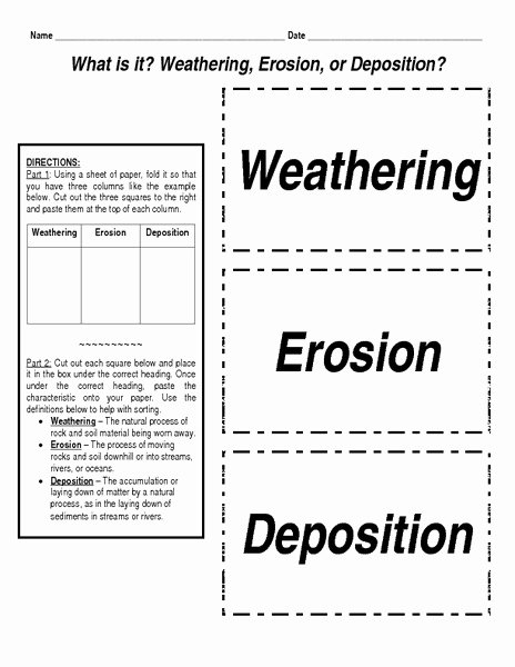 Weathering and Erosion Worksheet Luxury 16 Best Of Weathering and Erosion Worksheet