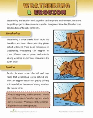Weathering and Erosion Worksheet New Weathering and Erosion