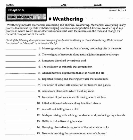 Weathering Erosion and Deposition Worksheet Beautiful 16 Best Of Weathering and Erosion Worksheet