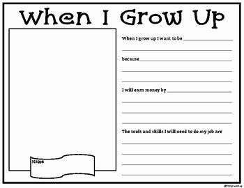When I Grow Up Worksheet Lovely when I Grow Up Worksheet by First Grade Sap