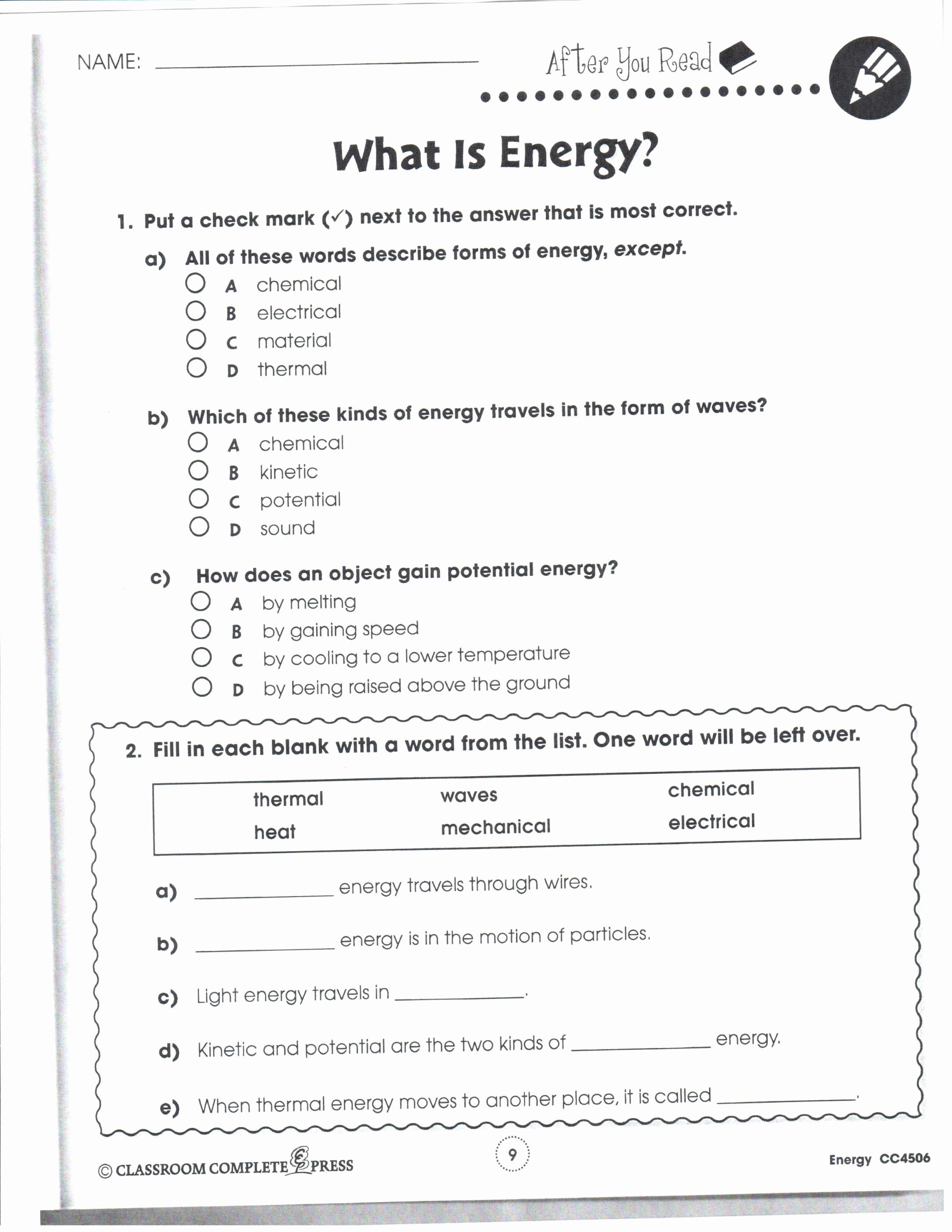 Work and Energy Worksheet Answers Elegant Work Energy and Power Worksheet Answers Physics Classroom