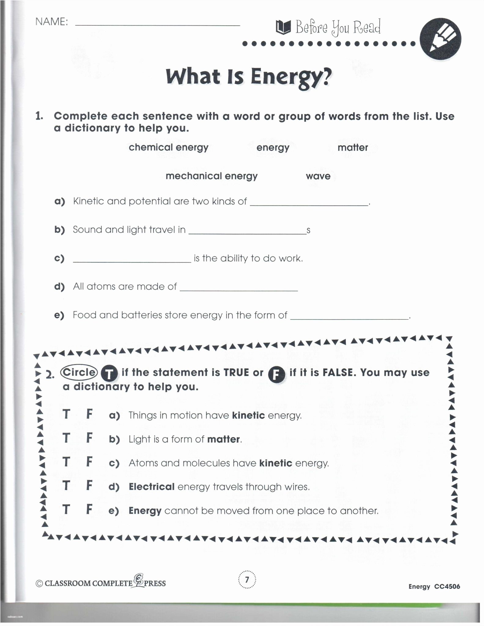 Work Power And Energy Worksheet