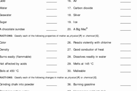 Worksheet Classification Of Matter Beautiful Classification Matter Worksheet Chemistry Answers