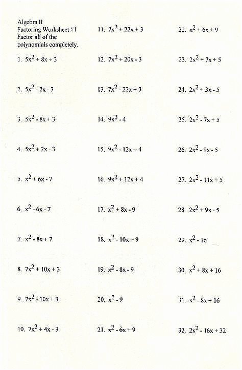 Worksheet Factoring Trinomials Answers Luxury Factor Trinomials Worksheet