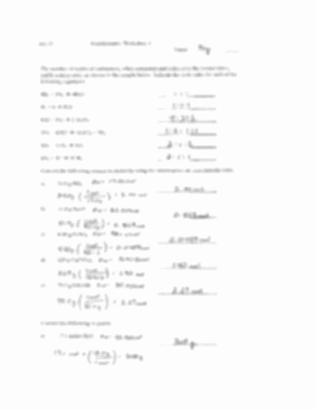 Worksheet for Basic Stoichiometry Answer Best Of Stoichiometry Worksheet with Answer Key