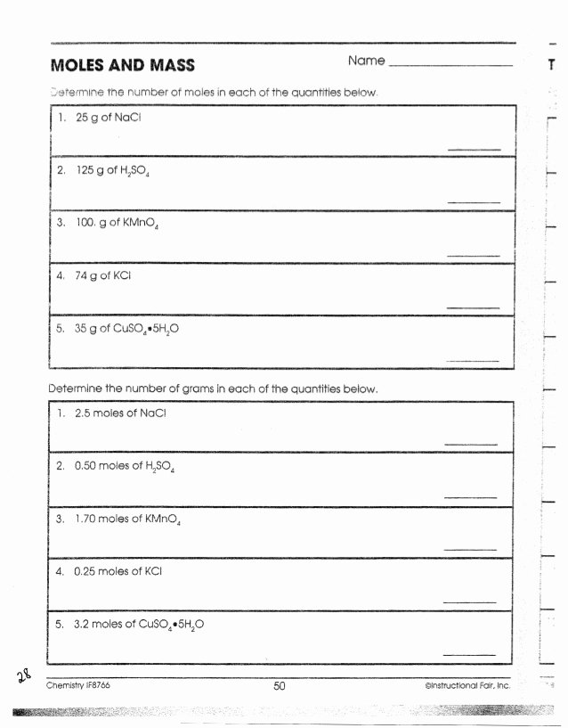 Worksheet Mole Problems Answers Luxury Ch099 A Ch06 if Wkshts