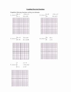 Worksheet Piecewise Functions Algebra 2 New Graphing Piecewise Functions Worksheet for 6th 8th Grade