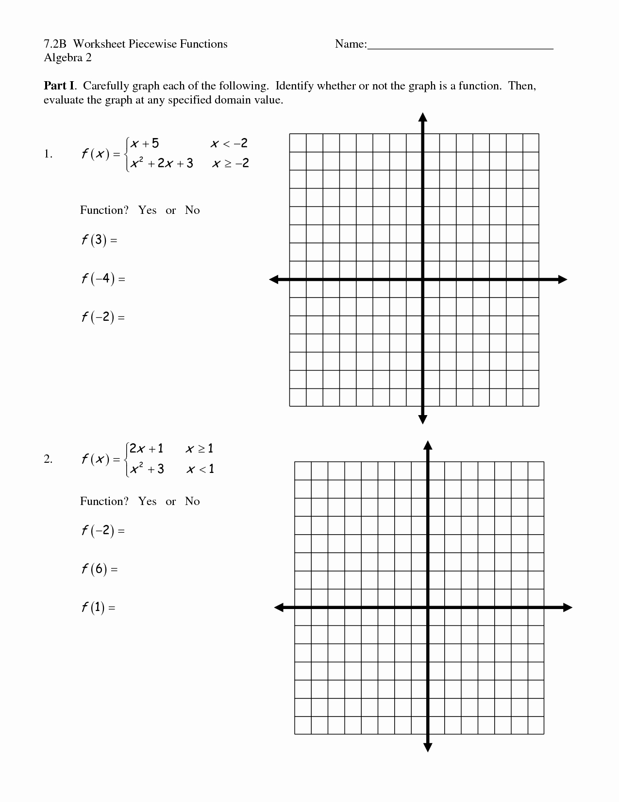 Worksheet Piecewise Functions Answer Key Awesome 17 Best Of Graph Functions Worksheets Algebra