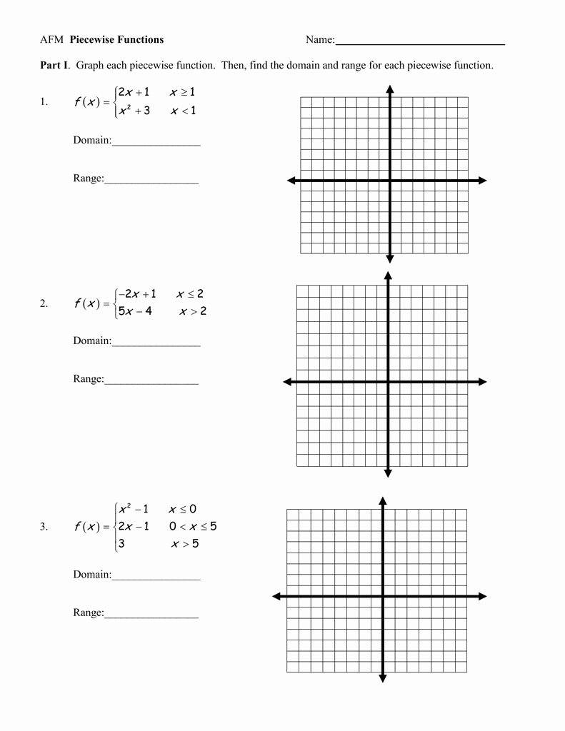 50 Worksheet Piecewise Functions Answer Key
