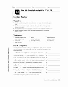Worksheet Polarity Of Bonds Answers Fresh 8 4 Section Review Polar Bonds and Molecules 9th 12th