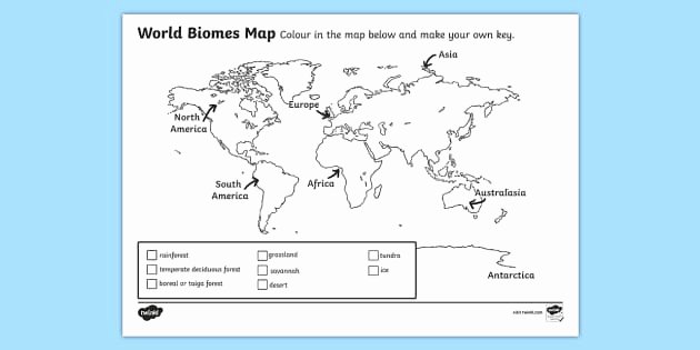 World Biome Map Coloring Worksheet Inspirational World Biomes Map Colouring Worksheet Worksheet Biomes