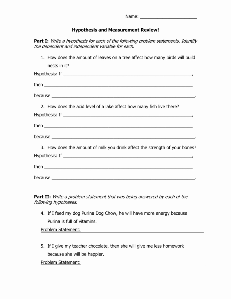 Writing A Hypothesis Worksheet Best Of Hypothesis Worksheet