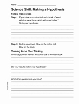 Writing A Hypothesis Worksheet Lovely Writing Hypothesis Worksheet Middle School Hypothesis