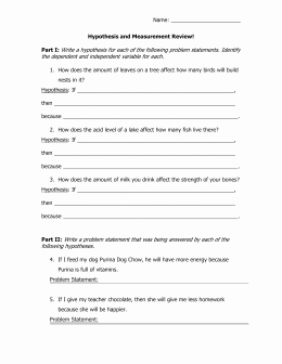 Writing A Hypothesis Worksheet Luxury How to Write A Good Hypothesis