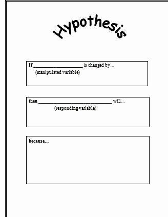 Writing A Hypothesis Worksheet Unique Writing A Good Hypothesis Worksheet for Students