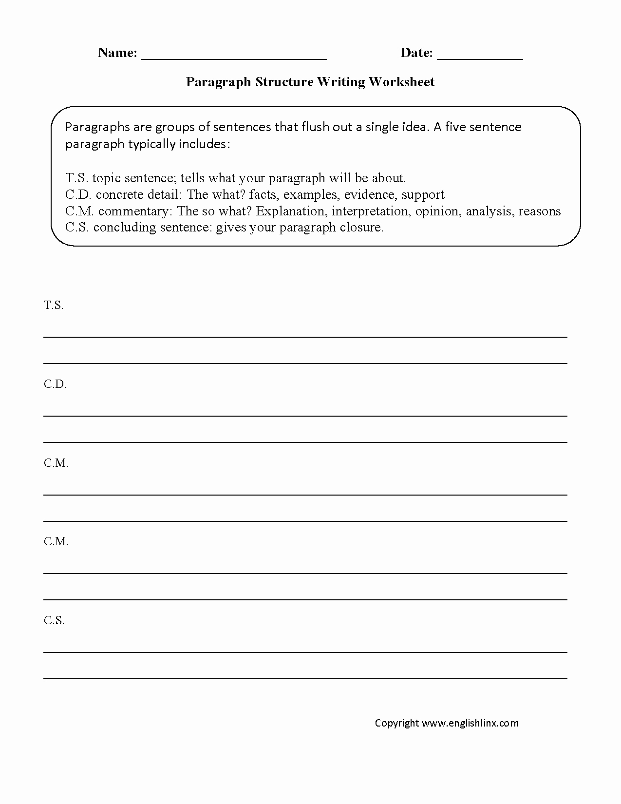 Writing A Paragraph Worksheet Awesome Paragraph Writing Worksheets