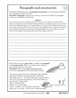 Writing A Paragraph Worksheet Beautiful 4th Grade 5th Grade Writing Worksheets Punctuating A
