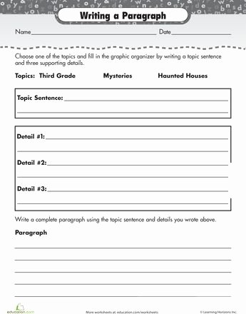 Writing A Paragraph Worksheet Elegant Paragraph Writing and Worksheets On Pinterest