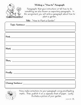 Writing A Paragraph Worksheet Luxury Spring How to Expository Paragraph Practice Worksheet by