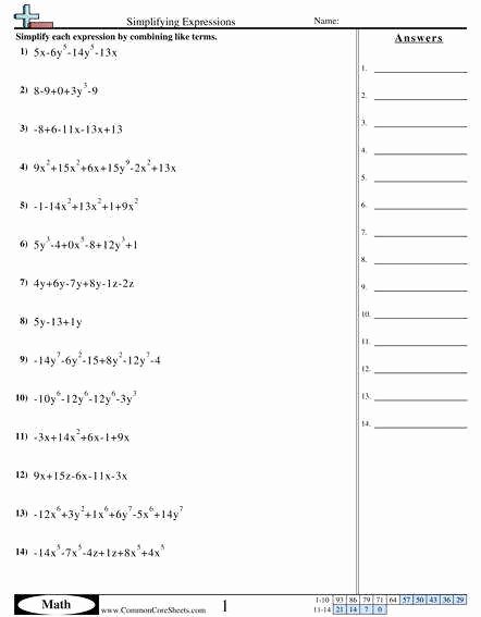 Writing Algebraic Expressions Worksheet Luxury Algebraic Expressions Worksheets