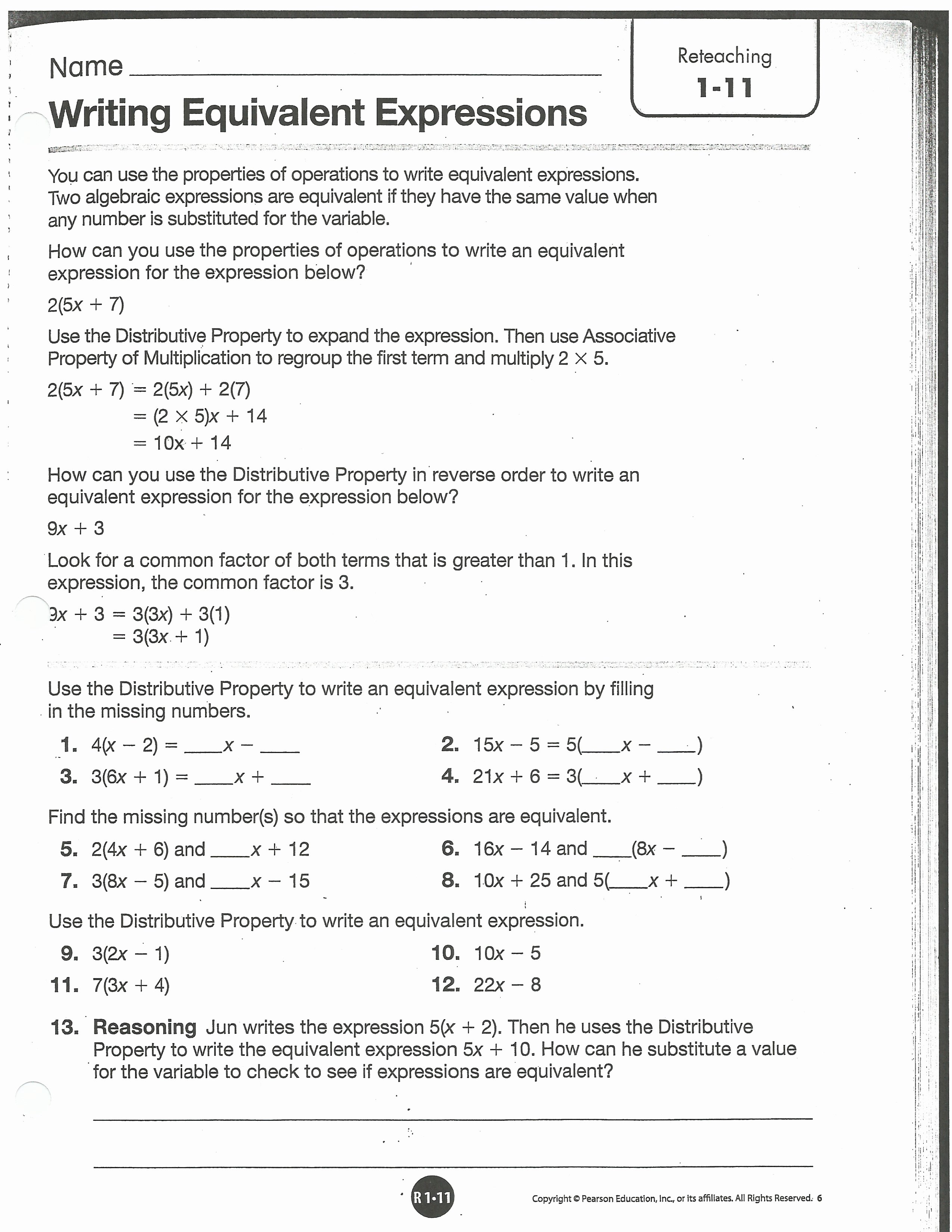 Writing and Evaluating Expressions Worksheet Elegant Writing and Evaluating Expressions Worksheet the Best