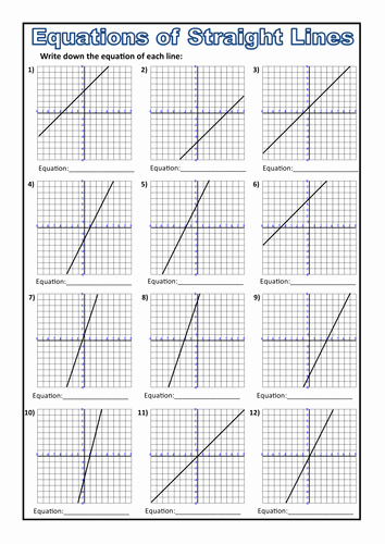 Writing Equations From Graphs Worksheet Beautiful Equations From A Straight Line Worksheet by Prof689