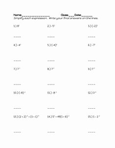 Zero and Negative Exponents Worksheet Best Of 1000 Images About Exponents On Pinterest