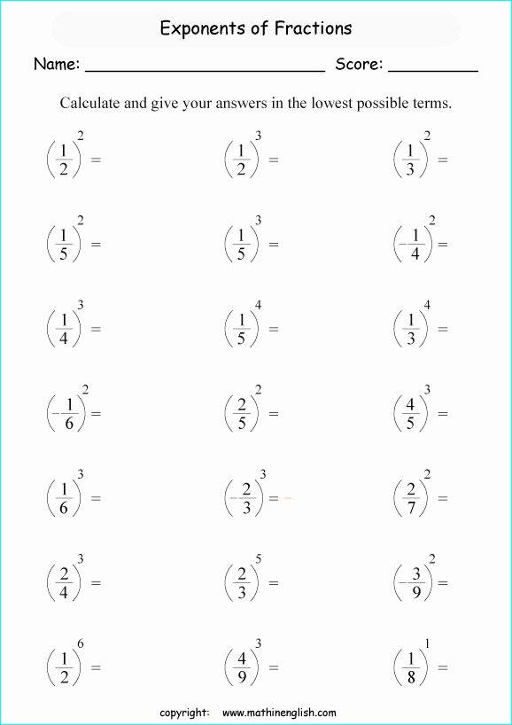 Zero and Negative Exponents Worksheet Best Of Zero and Negative Exponents Worksheet