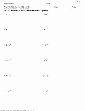 Zero and Negative Exponents Worksheet Elegant Discovering Zero and Negative Exponents Directions