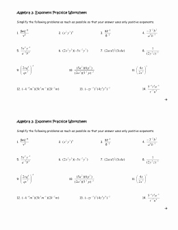 Zero and Negative Exponents Worksheet Unique 7 1 Zero and Negative Exponents