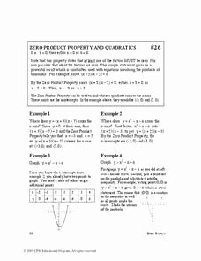 Zero Product Property Worksheet Inspirational Zero Product Property and Quadratics Worksheet for 8th